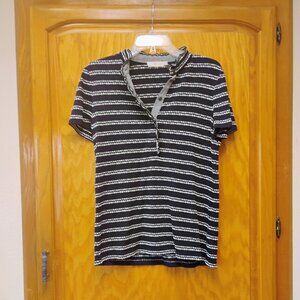 Tory Burch black and white top size medium